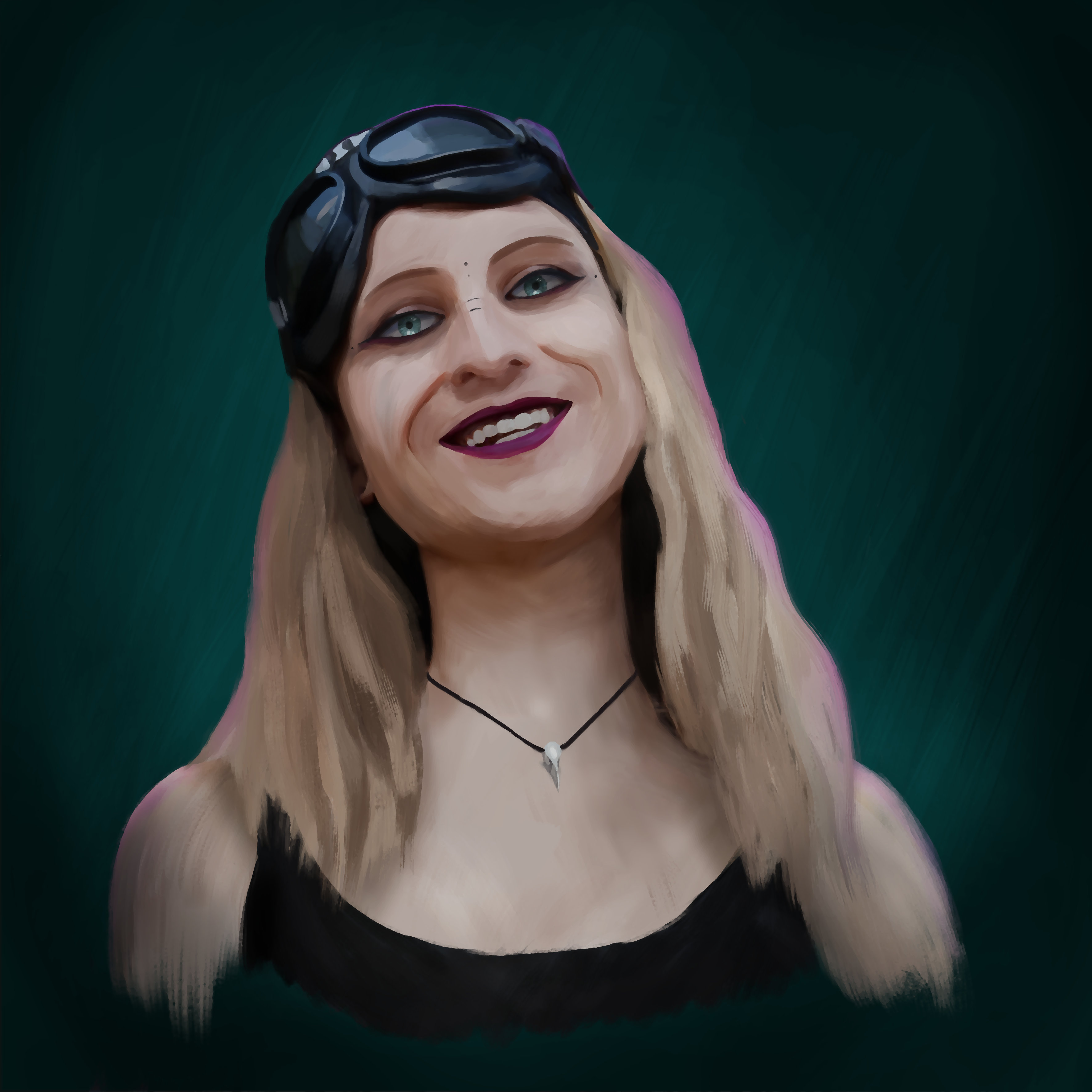 Stylized Photo of Kira with some steampunky glasses